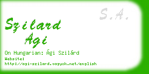 szilard agi business card